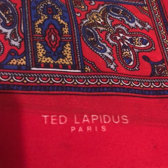 Ted Lapidus Paris Cotton Square Scarf Size 28” X 28” - Picture 8 of 9